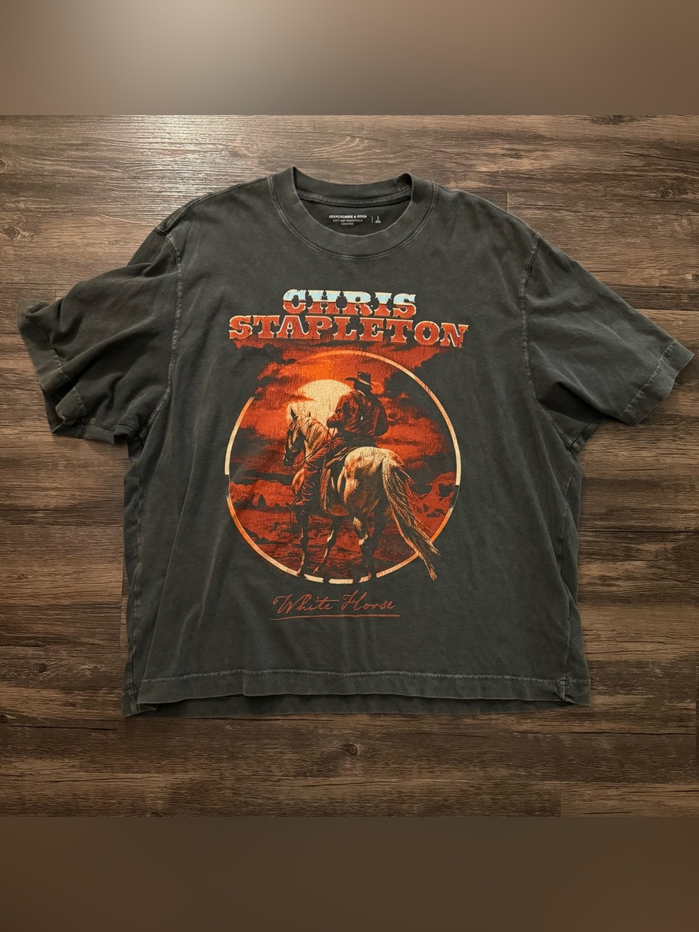 Abercrombie fitch Chris Stapleton cropped shirt